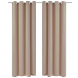 Vidaxl gordijn met metalen ringen verduisterend 270x245 crème