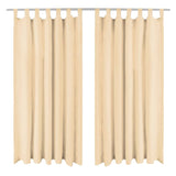 Vidaxl mikro-satin gardiner med løkker 140x175 cm beige 2 stk