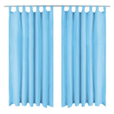 Vidaxl micro-satijnen gordijnen met lussen 140x175 cm turquoise 2 st