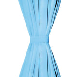 Vidaxl micro-satijnen gordijnen met lussen 140x175 cm turquoise 2 st
