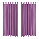 Vidaxl micro-satijnen gordijnen met lussen 140x245 cm lila 2 st