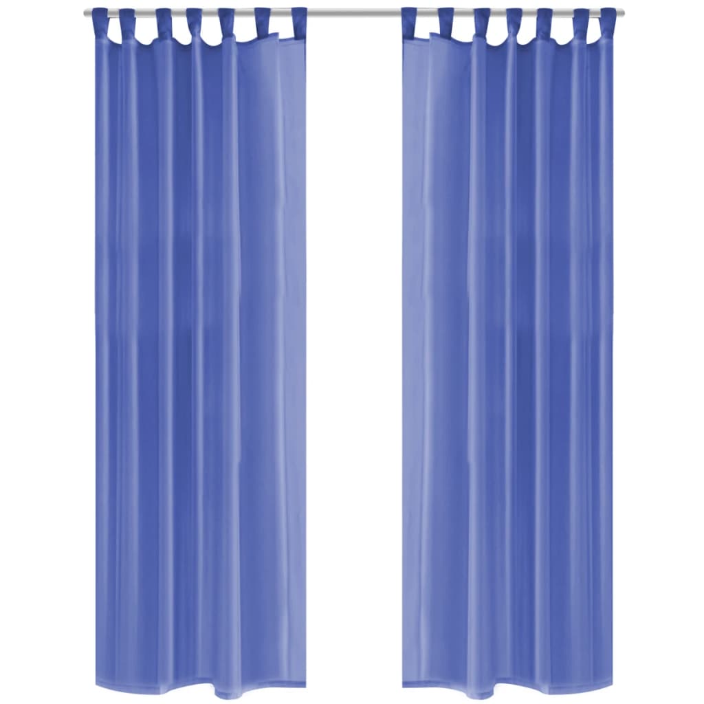 Bidaxl -gardiner Voile 140x175 cm Royal Blue