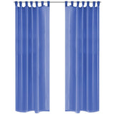 Vidaxl gordijnen voile 140x225 cm koningsblauw 2 st