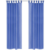 Vidaxl gordijnen voile 140x245 cm koningsblauw 2 st