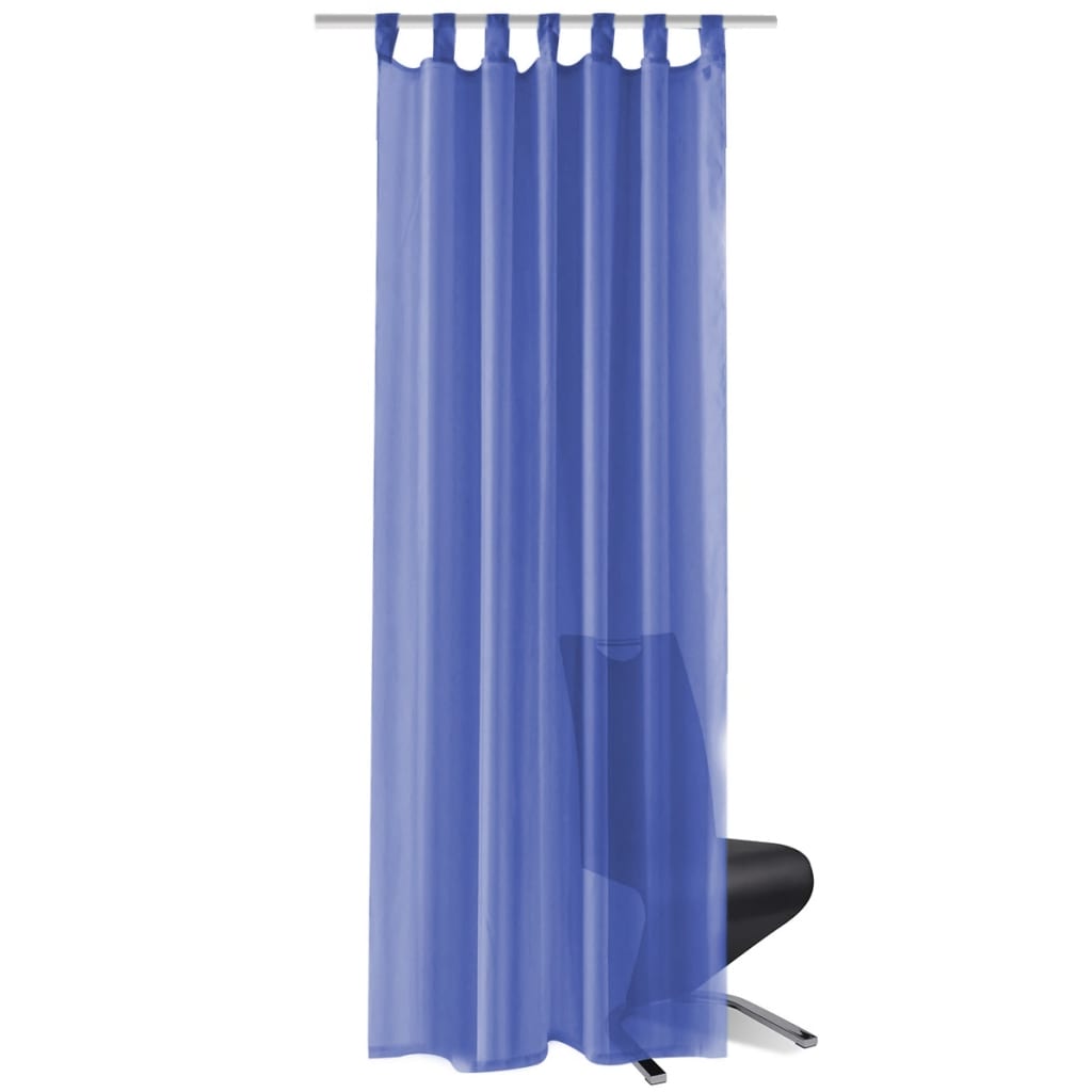 Vidaxl Gardinen Vole 140x245 cm King Blue 2 PC