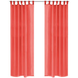 Vidaxl gordijnen voile 140x225 cm rood 2 st
