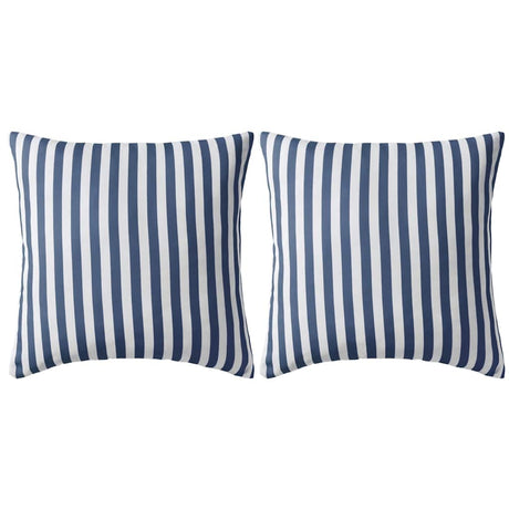 Vidaxl buitenkussens 45x45 cm gestreept marineblauw 2 st