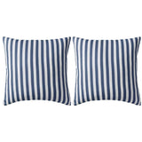 Vidaxl buitenkussens 45x45 cm gestreept marineblauw 2 st