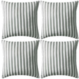 Vidaxl buitenkussens 45x45 cm gestreept grijs 4 st
