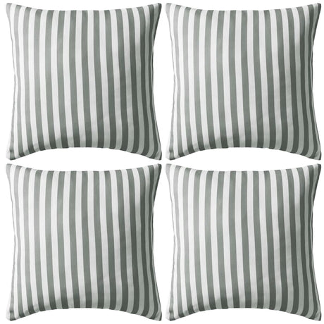 Vidaxl buitenkussens 45x45 cm gestreept grijs 4 st