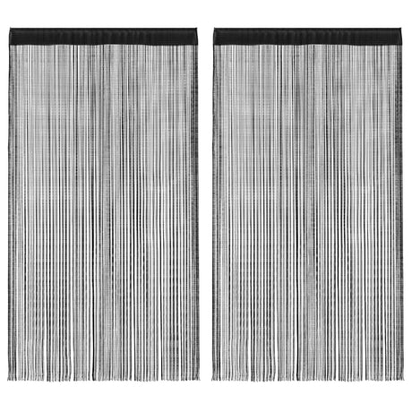 Vidaxl draadgordijnen 2 st 100x250 cm zwart