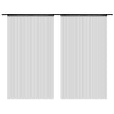 Vidaxl Wire Curtains 2 St 140x250 cm svart