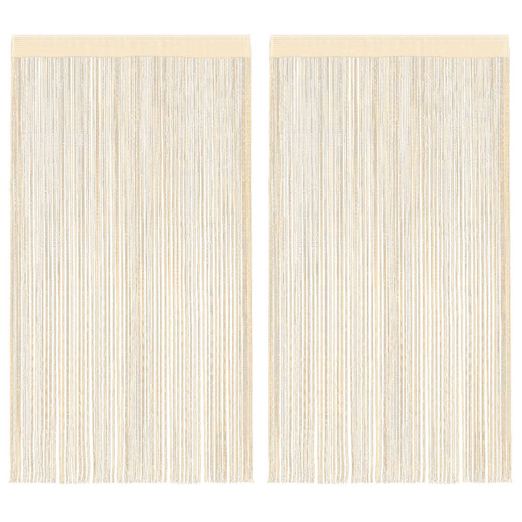 Vidaxl draadgordijnen 100x250 cm crème 2 st