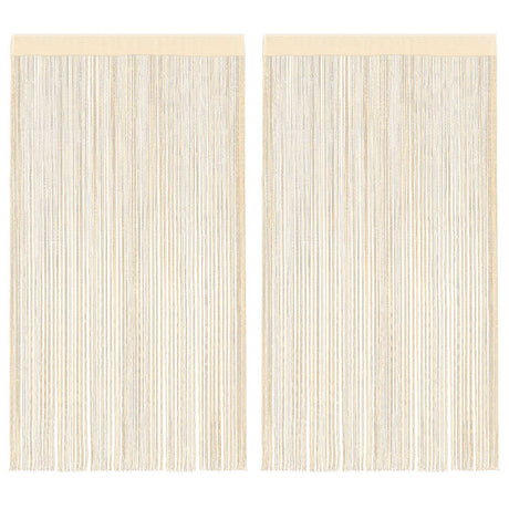 Vidaxl draadgordijnen 100x250 cm crème 2 st