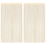 Vidaxl draadgordijnen 100x250 cm crème 2 st