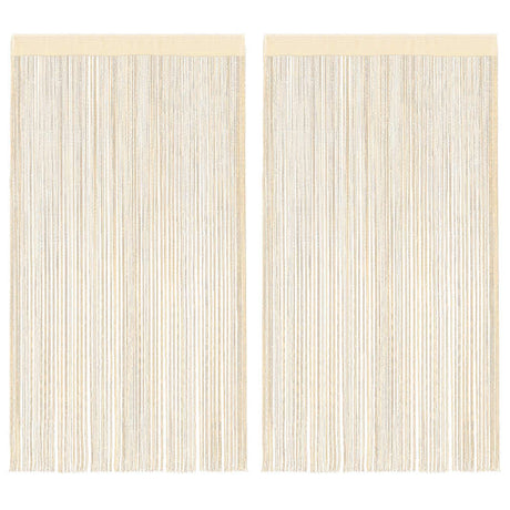 Vidaxl draadgordijnen 140x250 cm crème 2 st