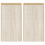 Vidaxl draadgordijnen 100x250 cm beige 2 st