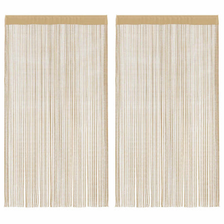 Vidaxl draadgordijnen 100x250 cm beige 2 st