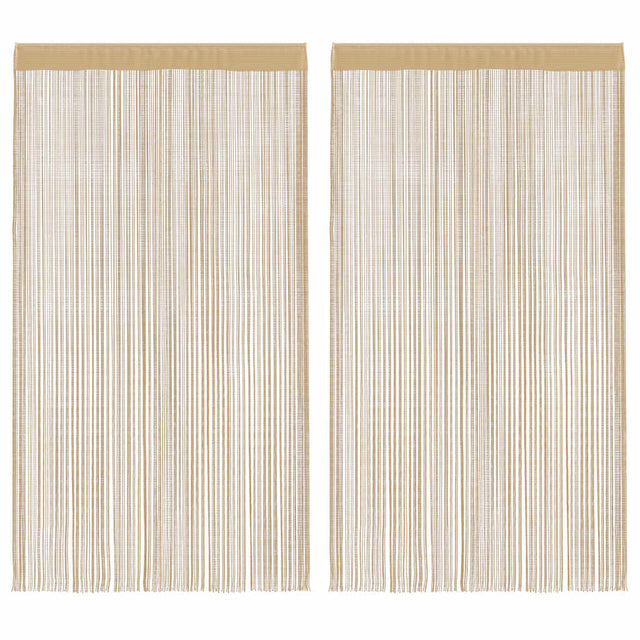 Vidaxl draadgordijnen 140x250 cm beige 2 st