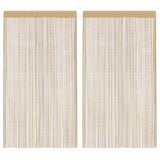 Vidaxl draadgordijnen 140x250 cm beige 2 st