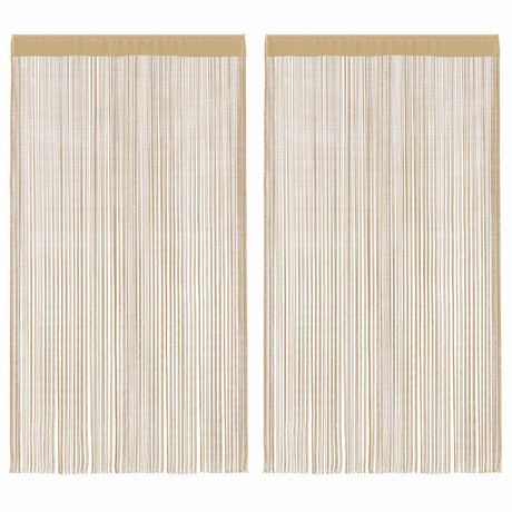 Vidaxl draadgordijnen 140x250 cm beige 2 st
