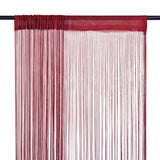 Cortinas de alambre Vidaxl 100x250 cm vino rojo 2 pts