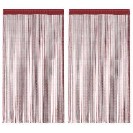 Vidaxl dradengordijnen 100x250 cm wijnrood 2 st