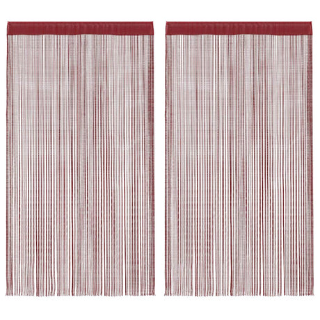 Vidaxl dradengordijnen 100x250 cm wijnrood 2 st