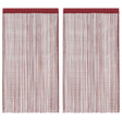Vidaxl draadgordijnen 140x250 cm wijnrood 2 st