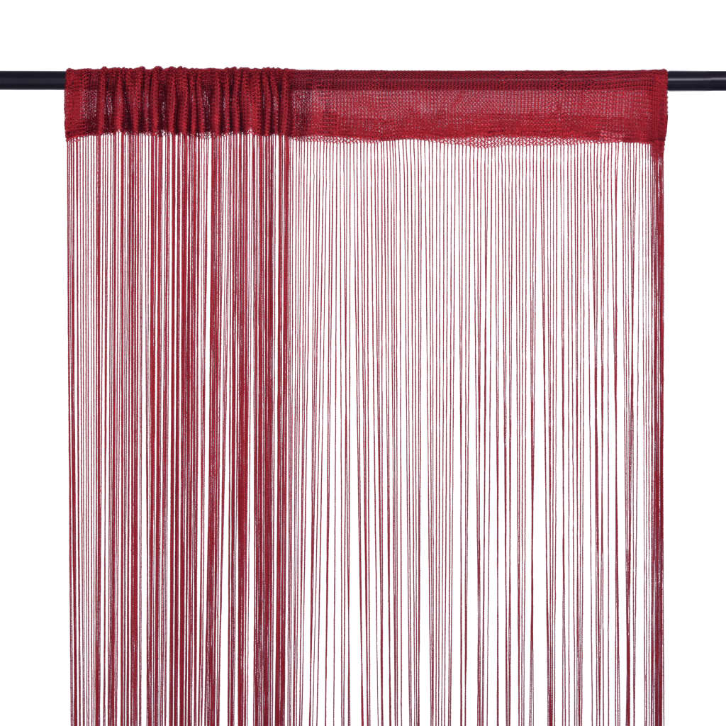 Vidaxl wire curtains 140x250 cm Wine red 2 pcs