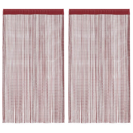 Vidaxl draadgordijnen 140x250 cm wijnrood 2 st