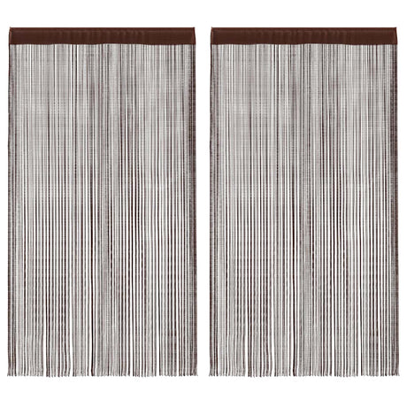 Vidaxl draadgordijnen 100x250 cm bruin 2 st