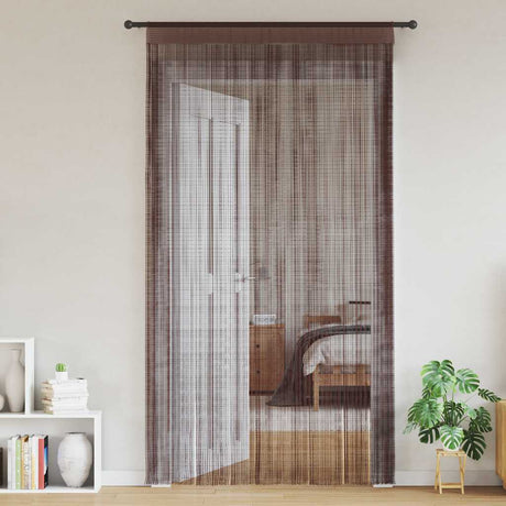 Vidaxl draadgordijnen 100x250 cm bruin 2 st