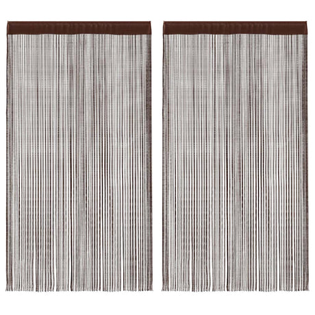 Vidaxl draadgordijnen 140x250 cm bruin 2 st