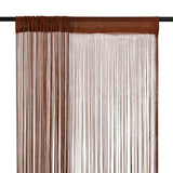 Vidaxl wire curtains 140x250 cm brown 2 pcs