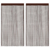 Vidaxl draadgordijnen 140x250 cm bruin 2 st