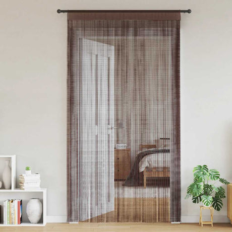 Vidaxl draadgordijnen 140x250 cm bruin 2 st