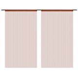 Vidaxl wire curtains 140x250 cm brown 2 pcs