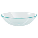 Vidaxl Washbasin hardened glass 42 cm Transparent