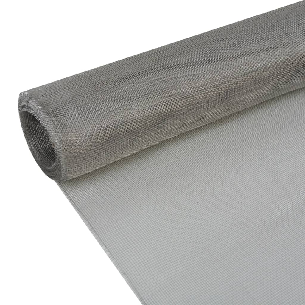 Vidaxl Mesh 100x500 cm Edelstahl Silberfarbe