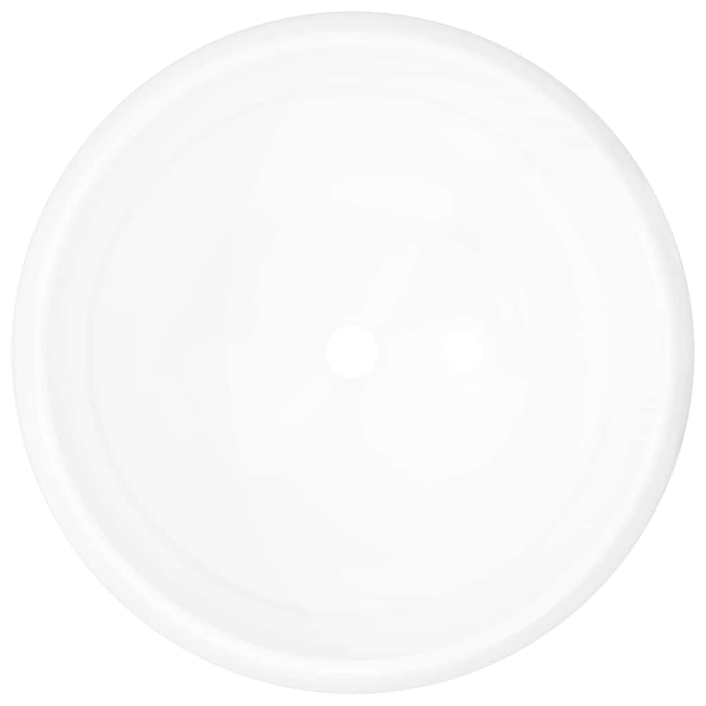 Vidaxl wastafel rond 40x15 cm keramiek wit