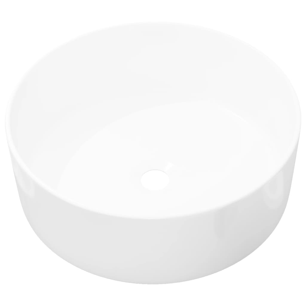 Vidaxl Washbasin rotondo bianco 40x15 cm ceramico