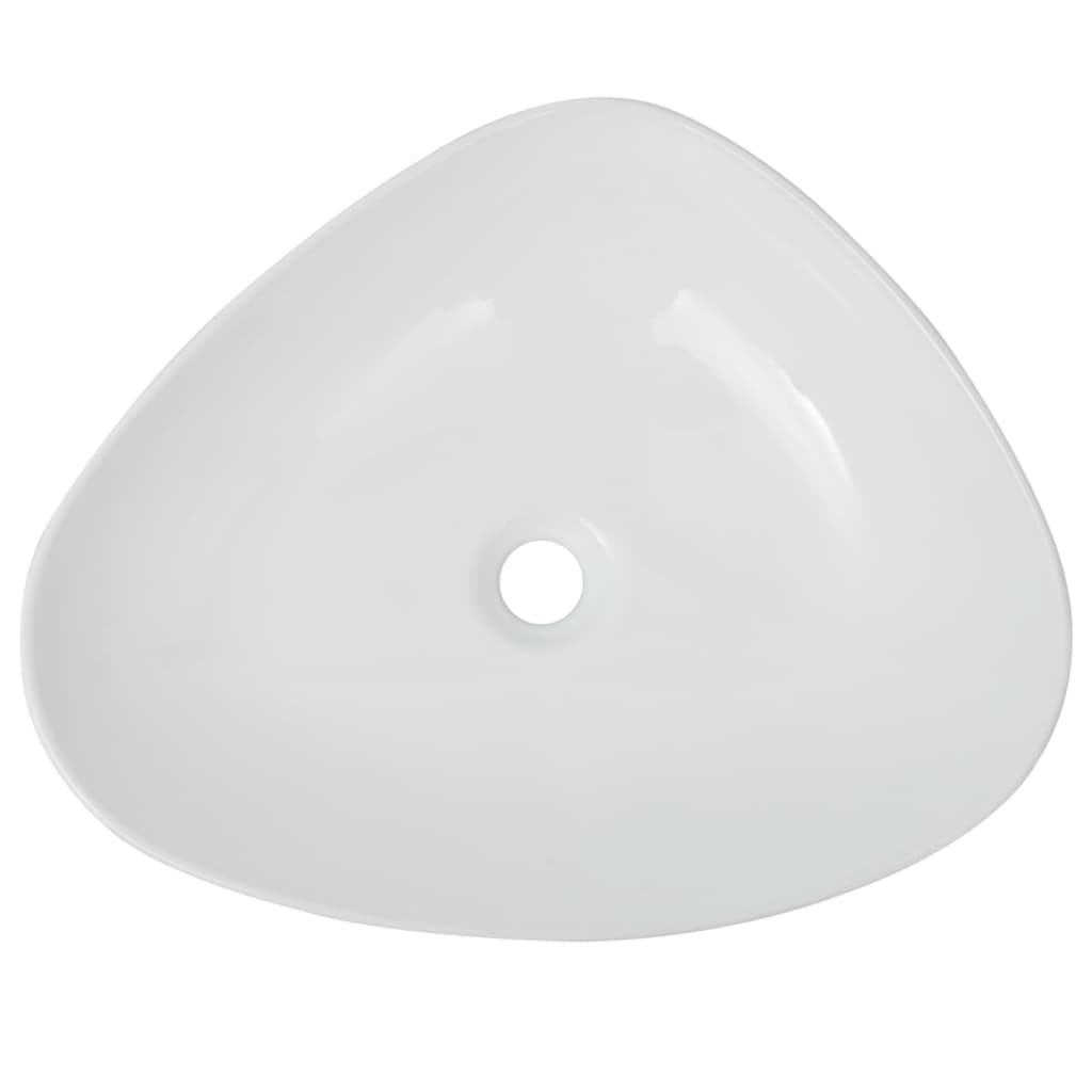 Trikotna bela vidaxl Washbasin 50,5x41x12 cm keramika