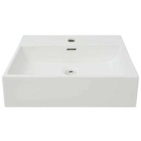 Vidaxl wastafel met kraangat wit 51,5x38,5x15 cm keramiek