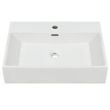 Vidaxl wastafel met kraangat wit 60,5x42,5x14,5 cm keramiek