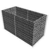 Vidaxl Gabion Planilnik je dvignil 180x90x100 cm jekleno srebrno obarvano