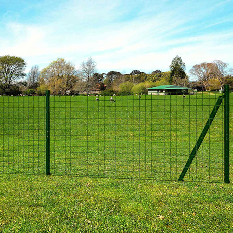 Vidaxl euro hek 10x1,7 m staal groen