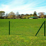 Vidaxl euro hek 10x1,5 m staal groen