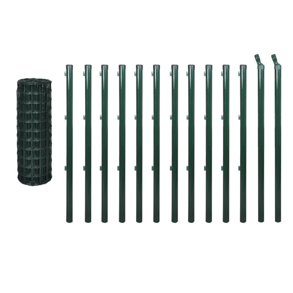 Vidaxl HEK 25x1.5 m de acero verde