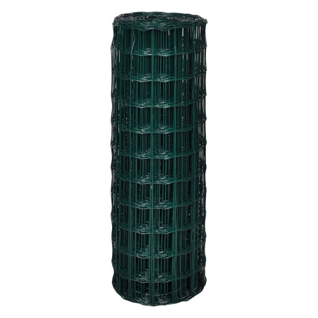 Vidaxl euro hek 25x1,7 m staal groen